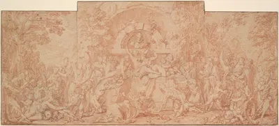 Study for Festival of the God Pan (La Fete du Dieu Pan) by Claude Gillot — digital art print download