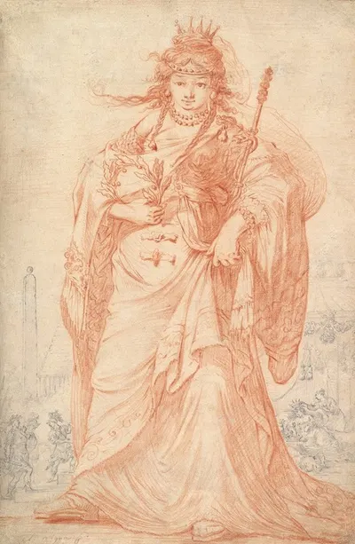 Cleopatra by Claude Vignon, 1647 — digital art print download