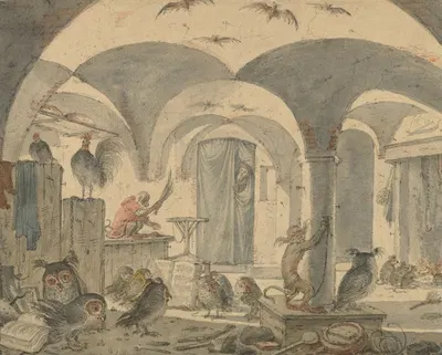 An Enchanted Cellar with Animals by Cornelis Saftleven, 1655–1670 — digital art print download