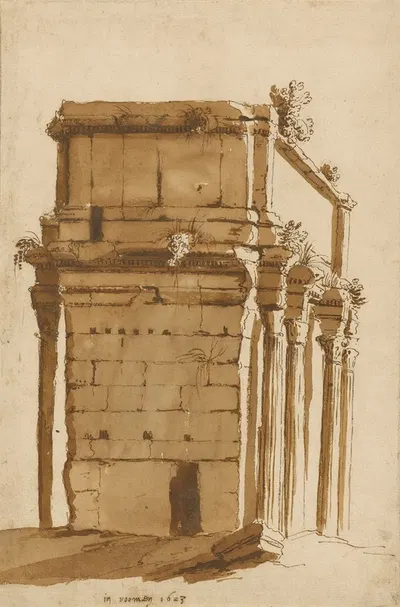 The Arch of Septimius Severus, Rome by Корнелис Ван Поеленбурх, 1623 — digital art print download