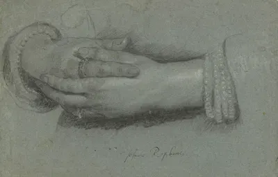 Study of a Woman's Hands by Корнелис Йонсон ван Цейлен, 1646 — digital art print download