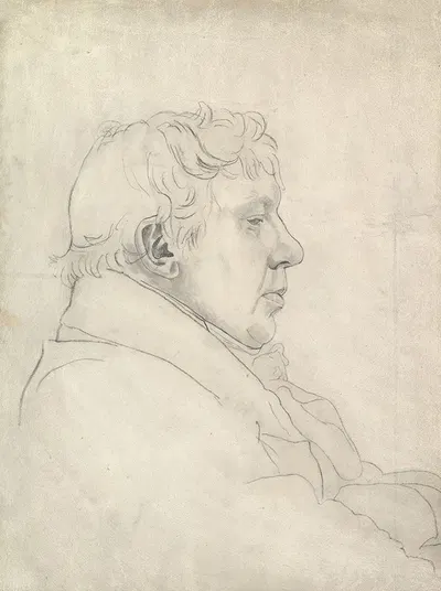 Portrait of a Man in Profile by Корнелиус Варли — digital art print download
