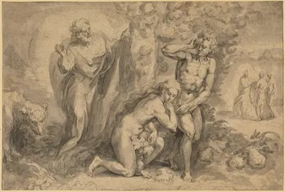 The Fall of Man by Crispijn van den Broeck, 1575 — digital art print download