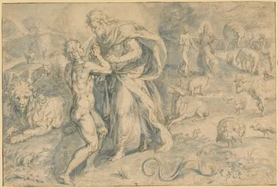 Creation of Adam by Криспейн ван ден Брук, 1575 — digital art print download