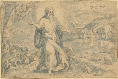 Creation of the Animals by Crispijn van den Broeck, 1575 — digital art print download