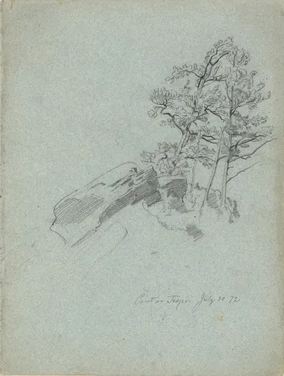 Point on Traps. July 30. 72, from a sketchbook by Daniel Huntington, 1872 — digital art print download