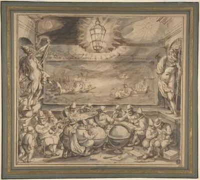 Petrus Plancius Instructing Students in the Science of Navigation by Давид Винкбунс — digital art print download