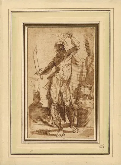 Study for the Figure of Abraham by Domenico Beccafumi, 1547 — digital art print download