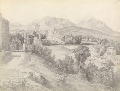 View of Benevento by Edmund Kanoldt, 1874 — digital art print download