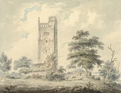 Freston Tower, Suffolk by Edward Dayes, 1785 — digital art print download