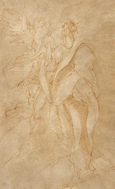 Saint John the Evangelist and an Angel by Эль Греко (Доменикос Теотокопулос), 1600 — digital art print download