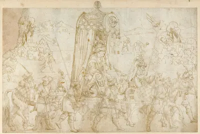 A Turkish Procession by Эрхард Шён, 1532 — digital art print download