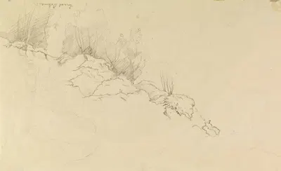 Rocky Forest with Strollers by Ernst Ferdinand Oehme, 1825 — digital art print download