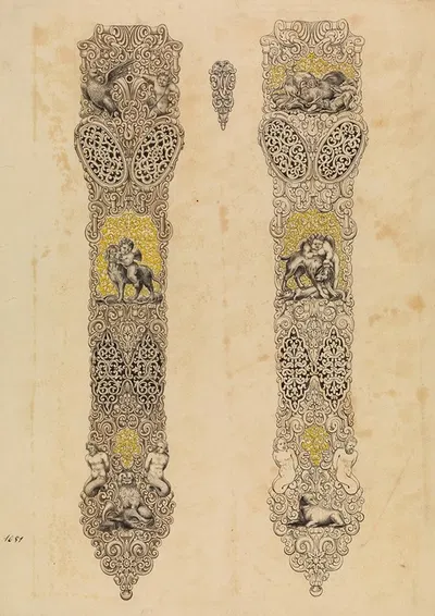Design for Two Sides of a Dagger Sheath by Eusebio Zuloaga — digital art print download