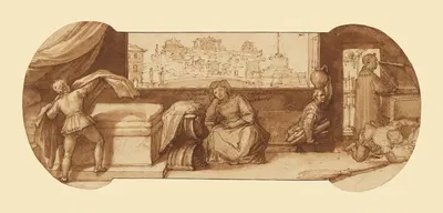 Taddeo Employed on Menial Tasks at Calabrese's House by Federico Zuccaro, 1595 — digital art print download