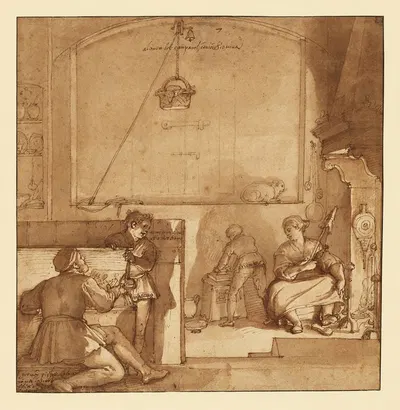 Twenty Drawings Depicting the Early Life of Taddeo Zuccaro by Federico Zuccaro, 1595 — digital art print download