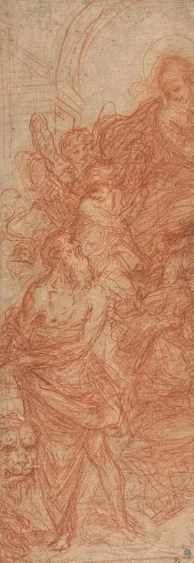 The Virgin Appearing to Saint Jerome by Flaminio Torre — digital art print download