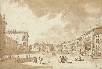View of Campo S. Polo by Франческо Гуарди, 1790 — digital art print download