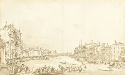 A Regatta on the Grand Canal by Франческо Гуарди, 1778 — digital art print download