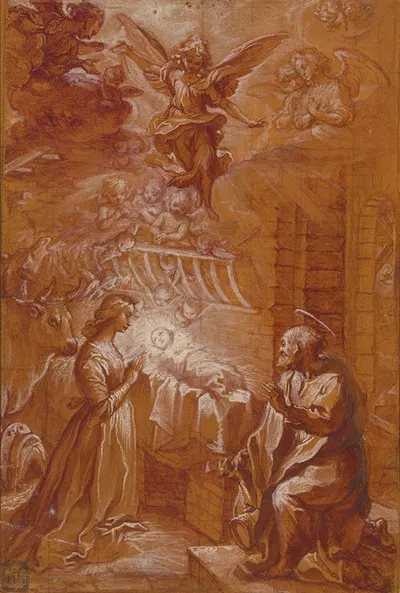 The Nativity by Francesco Vanni, 1600 — digital art print download