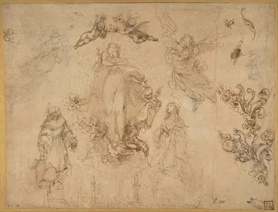 The Virgin Protectress of the City of Siena by Francesco Vanni, 1588 — digital art print download