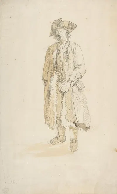 Man Standing in Three-Quarter View Facing Left by Франческо Цуккарелли — digital art print download