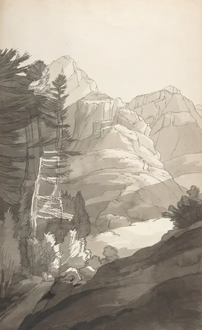 Near Glaris [Glarus], Switzerland by Francis Towne, 1781 — digital art print download