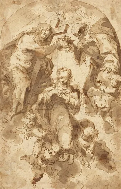 The Coronation of the Virgin by Francisco Ribalta, 1600–1628 — digital art print download