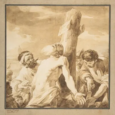 Martyrdom of St. Bartholomew, after Mattia Preti by Франсуа-Анри Винсент — digital art print download