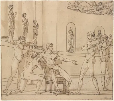 The Clemency of Augustus (Corneille, Cinna, V, 3) by Франсуа-Анри Винсент, 1788 — digital art print download
