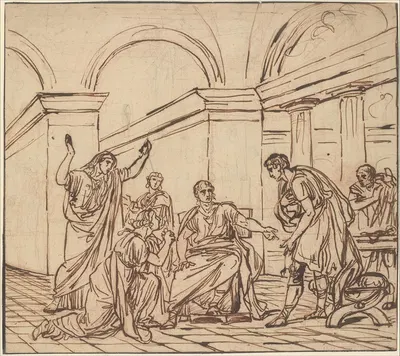 The Clemency of Augustus (Corneille, Cinna, V, 3) by Франсуа-Анри Винсент — digital art print download