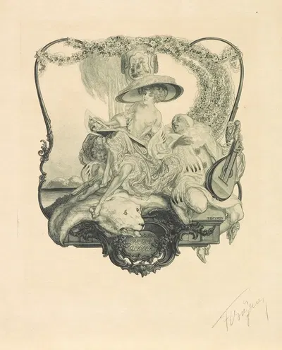 Ex-Libris. 3. Folge by Франц фон Байрос, 1914 — digital art print download