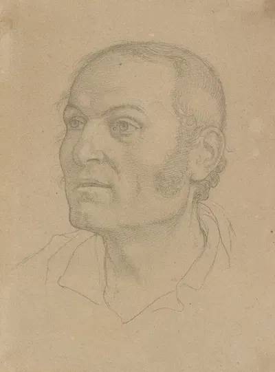 Head of a Man by Иоганн Фридрих Обербек, 1820–1825 — digital art print download