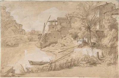 River View in Italy by Гаспар Ван Виттель — digital art print download