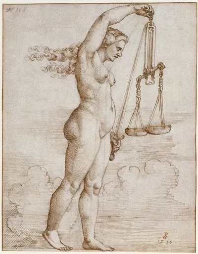 Allegory of Justice by Georg Pencz, 1533 — digital art print download