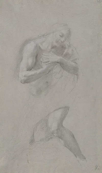 Study of Christ in the Baptism, Standing in a Frontal View by Giacomo Zoboli — digital art print download