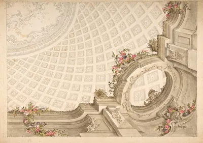 Design for a Cupola Decoration by Giovanni Antonio Torricelli — digital art print download