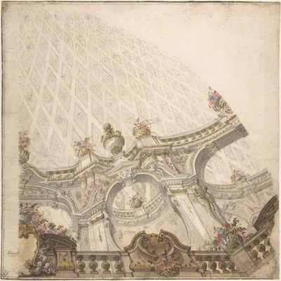 Design for a Cupola Decoration by Giovanni Antonio Torricelli — digital art print download