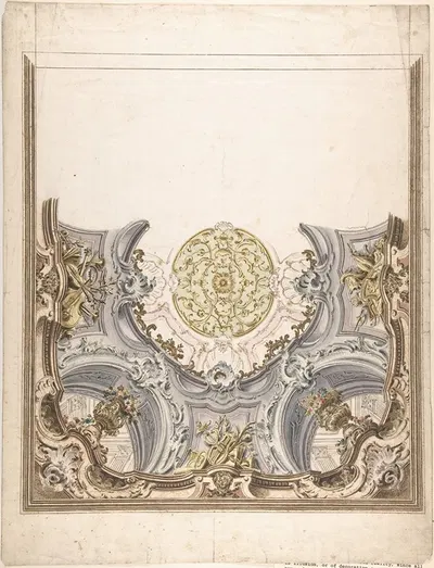 Design for a Painted Ceiling by Giovanni Antonio Torricelli — digital art print download