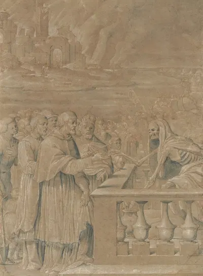 Allegory of the Triumph of Death over Church and State by Girolamo da Treviso — digital art print download