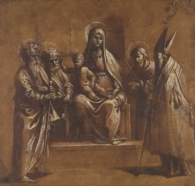 The Virgin and Child with Saints by Girolamo da Treviso, 1498–1544 — digital art print download