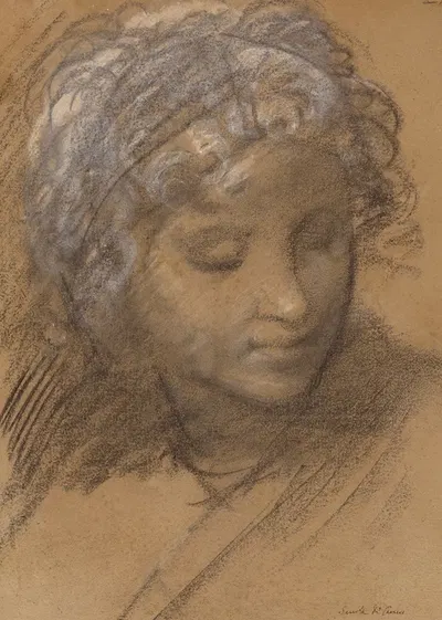 Head of a Female Figure by Giulio Cesare Procaccini, 1610 — digital art print download
