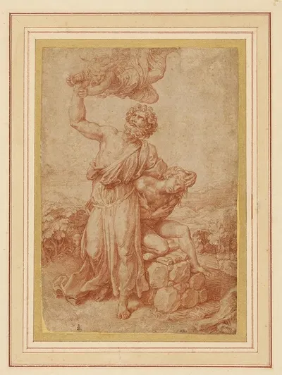 The Sacrifice of Isaac by Джулио Романо, 1516–1518 — digital art print download
