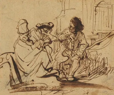 Joseph in Prison Interpreting the Dreams of Pharaoh's Baker and Butler by Говерт Флинк, 1639 — digital art print download