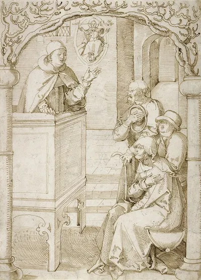 A Monk Preaching by Hans Baldung, 1505 — digital art print download