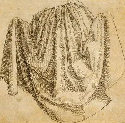 Study of a Hanging Drapery by Hans Brosamer, 1530–1540 — digital art print download
