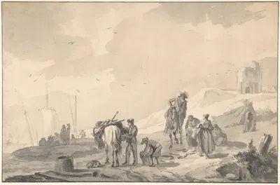 Landscape with Figures by Hendrik Verschuring — digital art print download