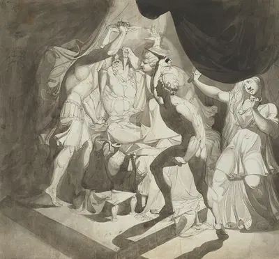 An Old Man Murdered by Three Younger Men by Henry Fuseli — digital art print download