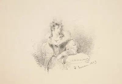 Portrait of a Woman by Henry Inman, 1829 — digital art print download