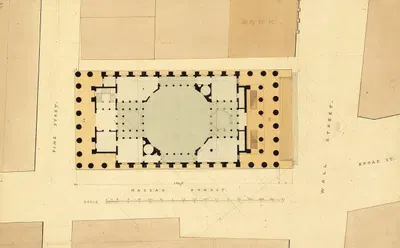 Plan of U. S. Custom House by Ithiel Town — digital art print download
